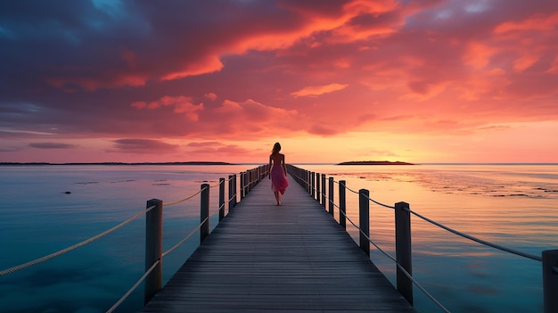 Solitude sur la jetée infinie