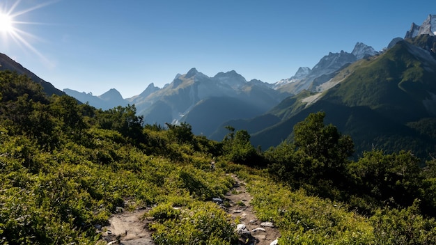 Sommet de la colline de la montagne