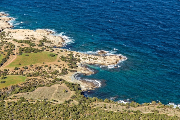 Le sommet de la montagne du parc national de la péninsule d'Akamas à Chypre.