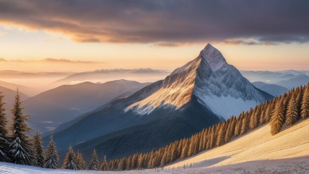 Photo le sommet de la montagne d'or