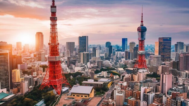 Le sommet de la tour de Tokyo