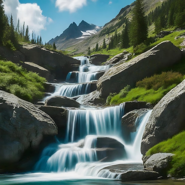 Les sommets majestueux des montagnes La nature à couper le souffle La photographie du paysage Microstock Image