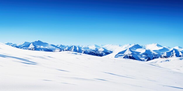 Les sommets des montagnes en hiver sont couverts de neige Paysage de ski Freeriding Sports d'hiver IA générative