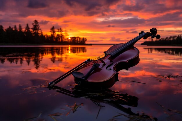 Photo sonate au coucher du soleil