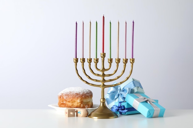 Soncept de compositions de fêtes juives pour Hanukkah