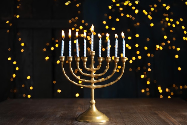 Soncept de compositions de fêtes juives pour Hanukkah