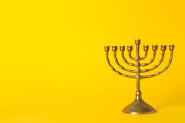 Soncept de la fête juive Hanukkah espace pour le texte