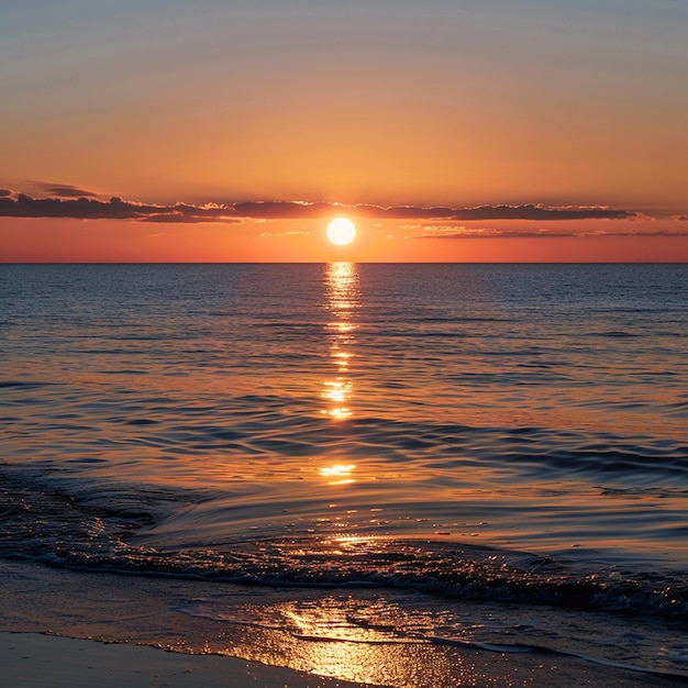 Photo sonnenuntergang à la mer de l'est