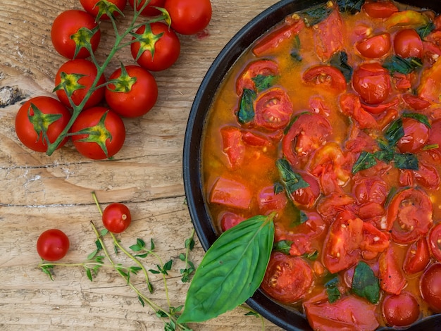 Photo souce aux tomates pour pâtes