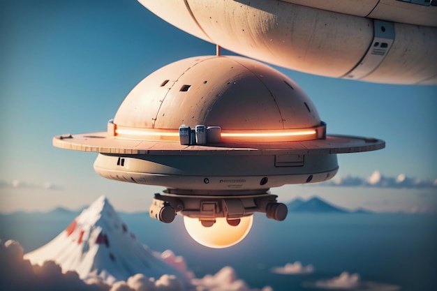 Soucoupe volante extraterrestre UFO vaisseau spatial UFO avion de civilisation avancée fond d'écran