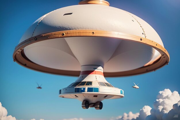 Photo soucoupe volante extraterrestre ufo vaisseau spatial ufo avion de civilisation avancée fond d'écran