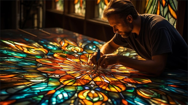 Photo soudeur au travail dans une usine