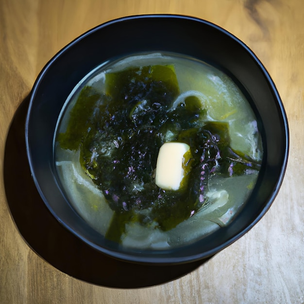 Photo soupe d'algues coréenne miyeokguk