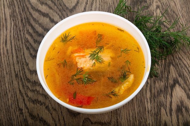 Soupe au saumon