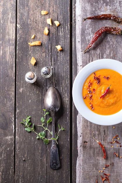 Soupe à la crème de carotte