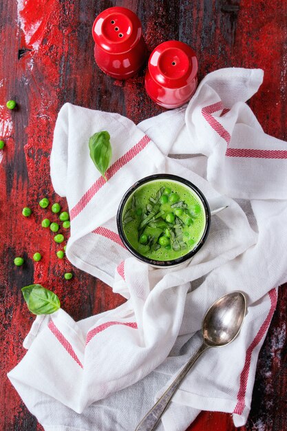 Soupe à la crème de pois