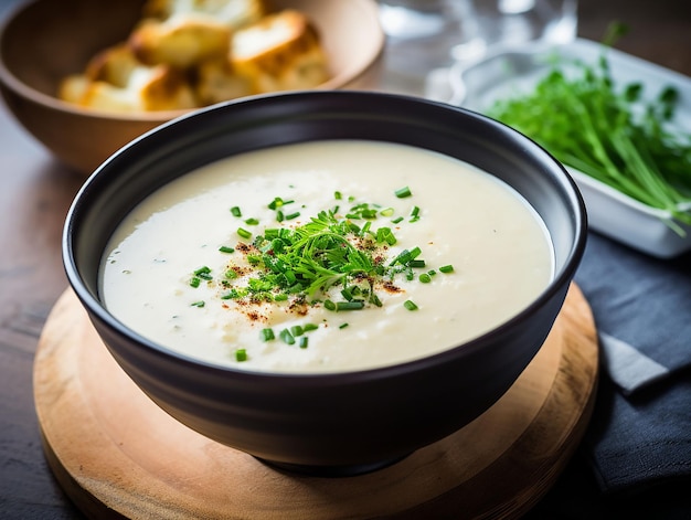 soupe crémeuse de chou-fleur générée par ia