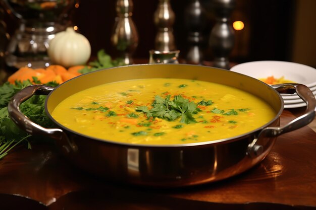 Photo soupe du chef johns mulligatawny nourriture indienne