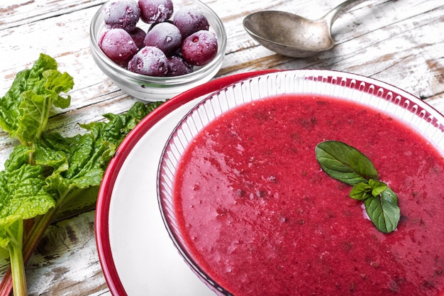 Soupe d'été aux cerises