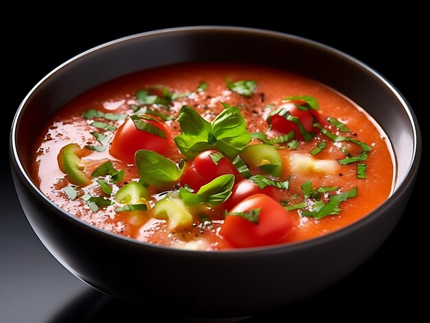 Soupe de gazpacho réfrigérée