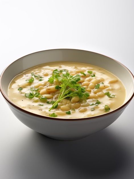 Photo soupe de haricots sur une assiette