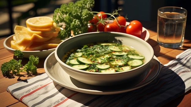 soupe de légumes délicieuse, savoureuse et parfumée