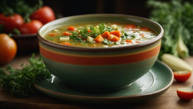 Photo soupe de légumes frais