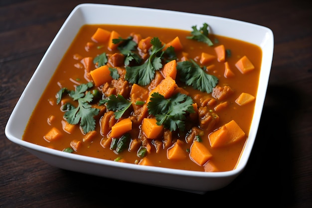 Une soupe de légumes végétalienne parfaite pour ceux qui apprécient les saveurs fraîches et saines Générée par AI