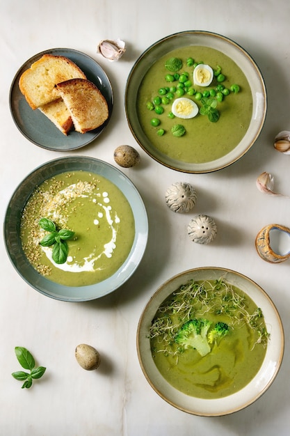 Soupe de légumes verts