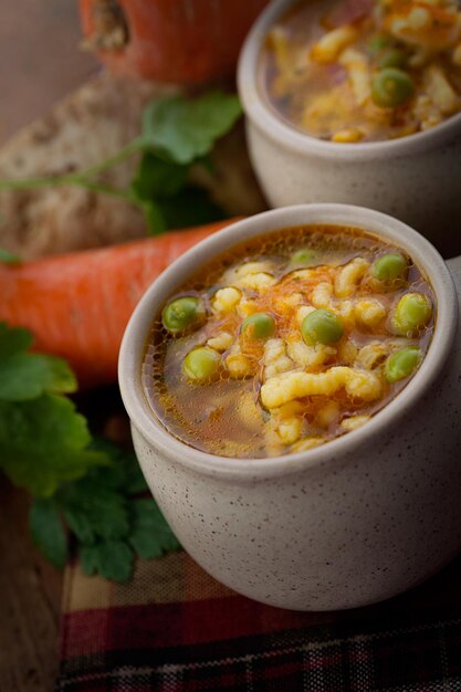 Photo soupe de légumes