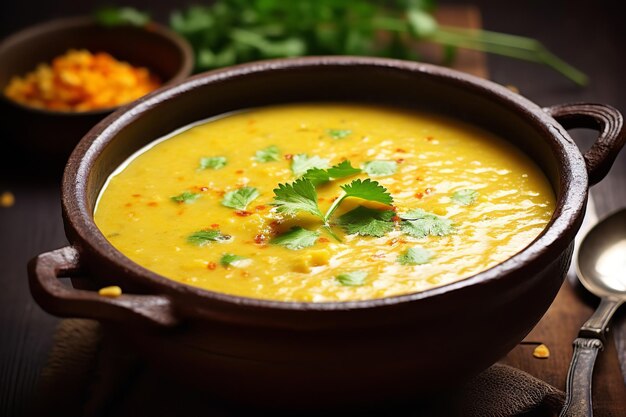 Photo soupe mulligatawny nourriture indienne