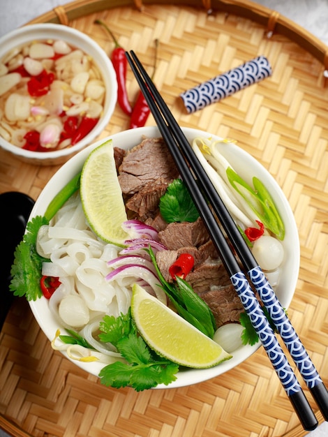 Soupe pho bo asiatique