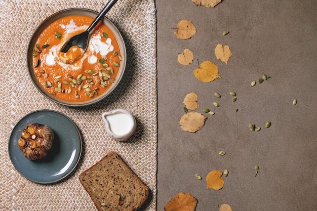 Soupe de potiron à la crème