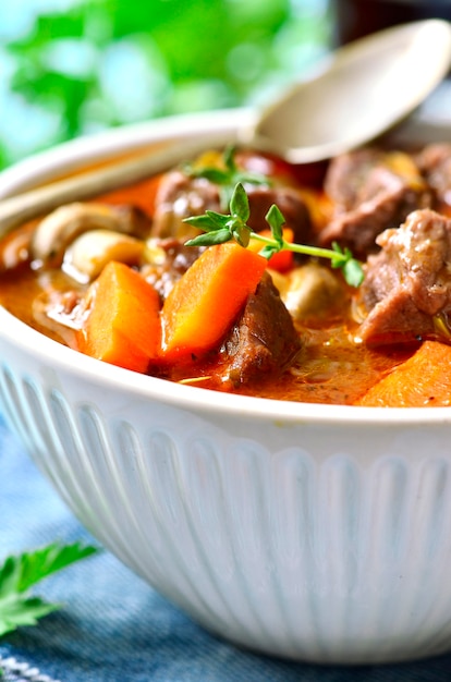 soupe de poulet aux légumes