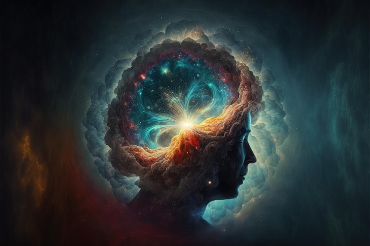 Photo la source de la conscience l'énergie de l'univers la force vitale le prana l'esprit de dieu et la spiritualité ia générative