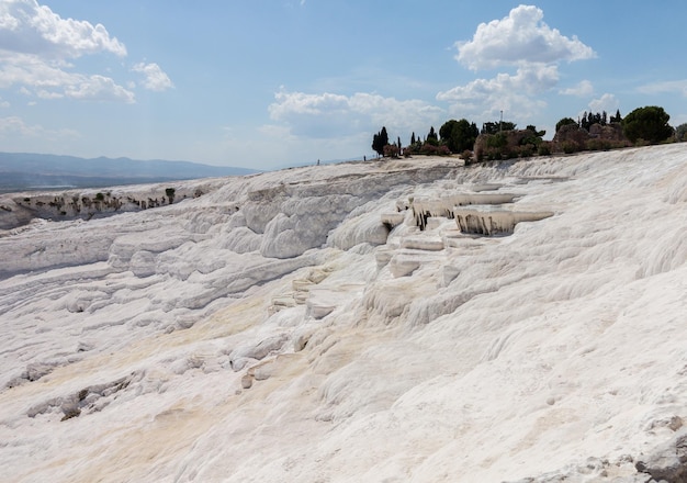 Sources chaudes et cascades à Pamukkale en Turquie