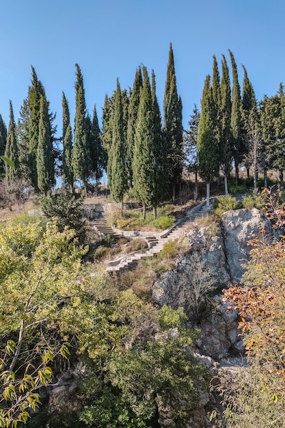 Sources d'eau Kotzias près de Panagia Kosmosoteira monastère byzantin à Feres Evros Thrace Grèce