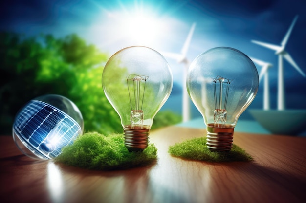 Photo sources d'énergie alternatives et efficacité énergétique générative ai