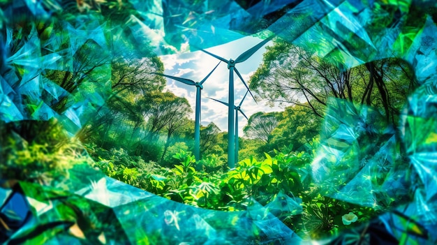 Des sources d'énergie renouvelables coexistent avec une nature florissante