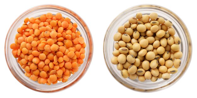 Sources de protéines de pois secs de lentilles de soja pour la nutrition végétarienne