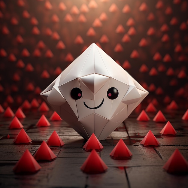 Le sourire de l'amour style origami