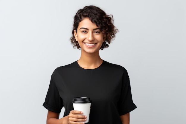 Photo un sourire authentique portrait captivant d'un talentueux barman avec le café togo