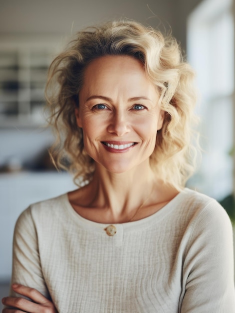 Sourire de belles femmes d'âge moyen