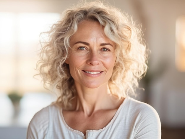 Sourire de belles femmes d'âge moyen