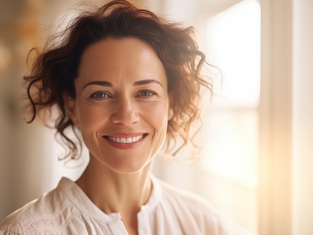 Sourire de belles femmes d'âge moyen