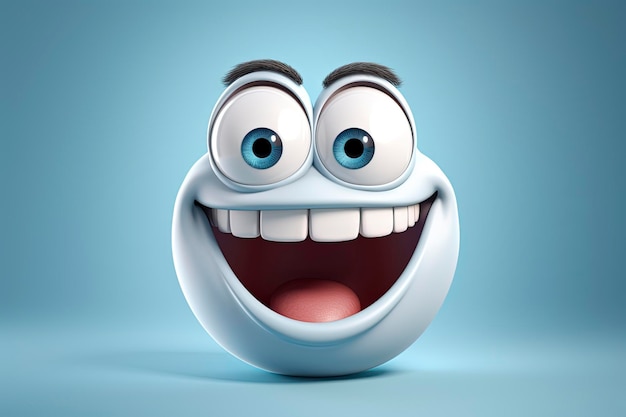 sourire caractère rendu 3d style pixar 3d