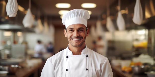 Le sourire d'un chef rayonne de la passion.