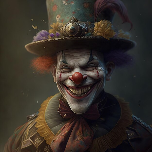 Le sourire de clown est vintage.