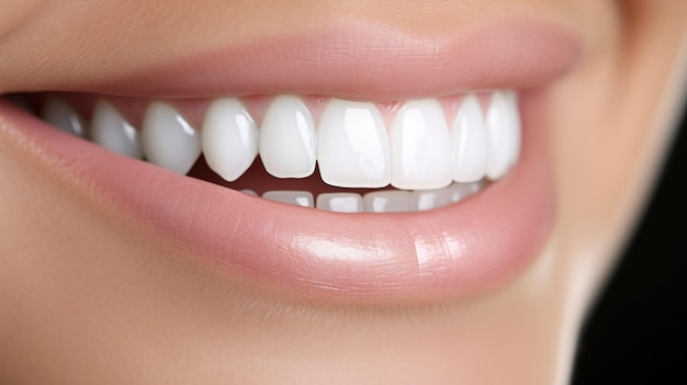 Un sourire de femme avec des dents blanches