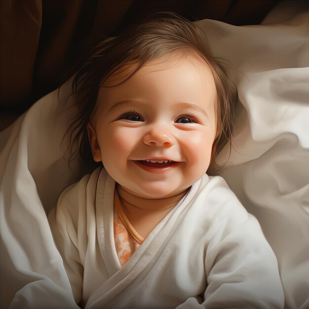 Le sourire d'un nouveau-né généré par l'IA